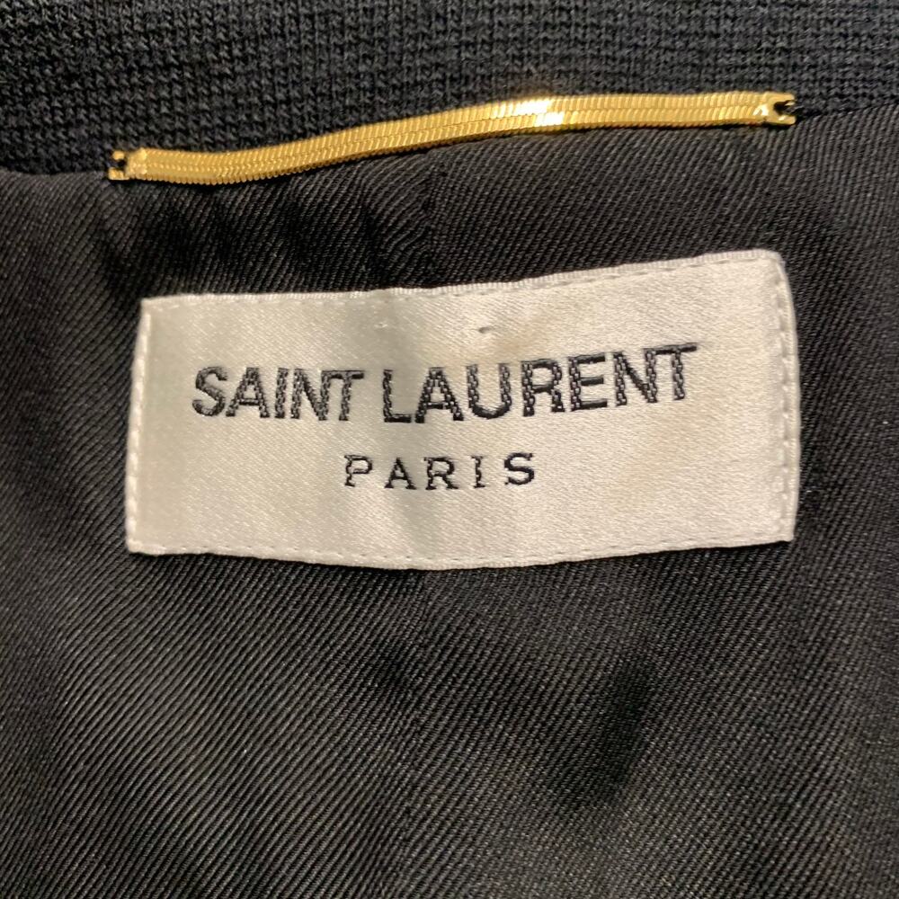 SAINT LAURENT Size 2 Black Wool Blend Sleeveless Jumpsuit - Picture 5 of 7